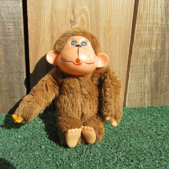 Set of 2 Vintage Gorilla Monkey Thumb/Banana Sucker Plush Stuffed Animal Gonga - Picture 8 of 10